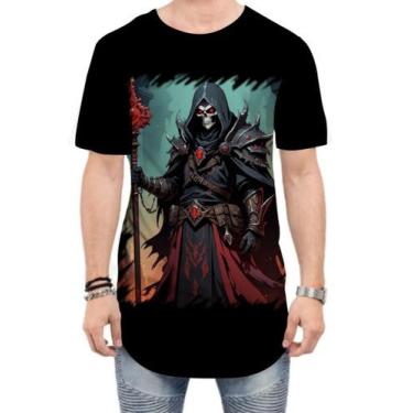 Imagem de Camiseta Longline Lich Ancião Desenhado Magia 7 - Kasubeck Store, G