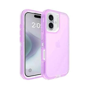 Imagem de iPhone 16e 16 15 14 13 12 pro Max plus 360 graus Capa De Telefone Tran