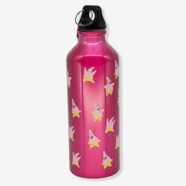 Imagem de Garrafa com Mosquetão Patrick - Bob Esponja para Beber Água em Alumínio com Clip para D...