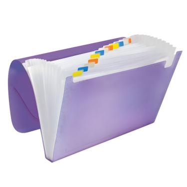 Imagem de Pasta Sanfonada Oem 12 Divisórias Tamanho A4 Ofício 330x235mm 1 Unidade Lilás