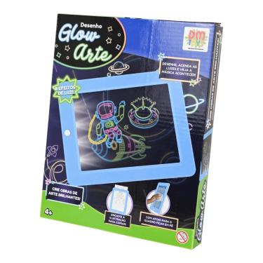 Imagem de Lousa Infantil Lousa Mágica Glow Arte AZ com Efeito Luminoso para Desenhos Brilhantes A...