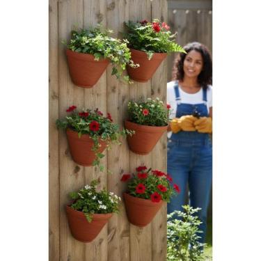 Imagem de Vasos Meia Lua 20cm (5un) - Decoração Vertical Elegante - Congratulati