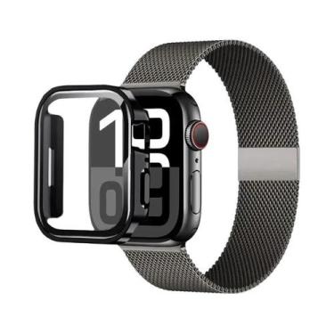 Imagem de Pulseira Milanese Em Ouro E Prata Com Estampa De Leopardo Para Apple W