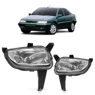 Imagem de Farol Milha Auxiliar Xantia 1999 2000 2001 Lente Lisa Vidro Carcaça Pr