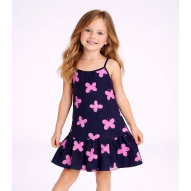 Imagem de Vestido Infantil Com Alças E Babado Select Azul, 6, Azul
