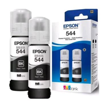 Imagem de Kit 02 Refil de Tinta Preta T544 Para Epson L3110 L3150 L3210 L3250 - 