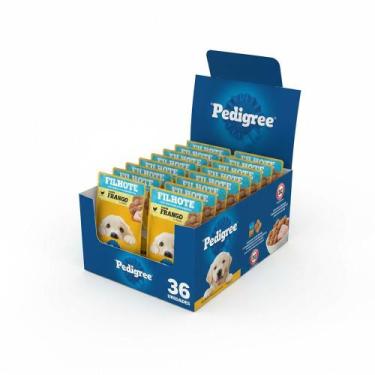 Imagem de Kit Ração Úmida Pedigree Sachê Frango ao Molho para Cães Filhotes 36 U