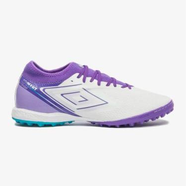 Imagem de Chuteira Society Adamant Top Speed Premier Umbro Unissex Cor:Branco+Ro