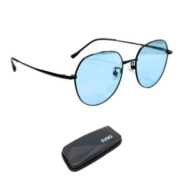 Imagem de Óculos de Sol Evoke Easy Fit 6 09A Black Metal Blue Total