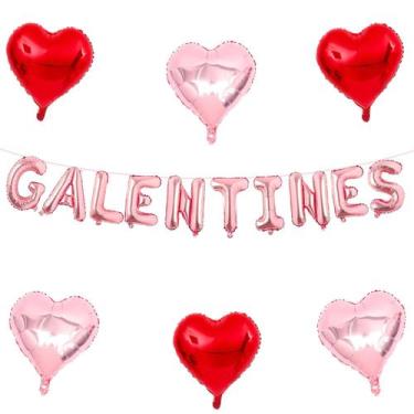 Imagem de Balões Galentines YNITSED 16" Conjunto de Festa em Ouro Rosé