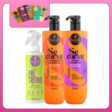 Imagem de Kit Se Curve Shampoo Condicionador Fluído Pré Treino Haskell - Haskell