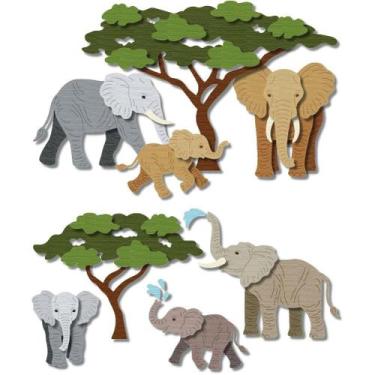 Imagem de Matrizes de Corte em Metal DELORIGIN Elefante 10,7 x 15,5 cm para DIY