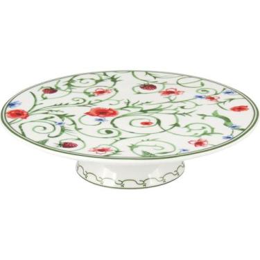 Imagem de Prato Delicata Home&Co 7x26x26cm Bonechina Verde para Servir na Mesa P