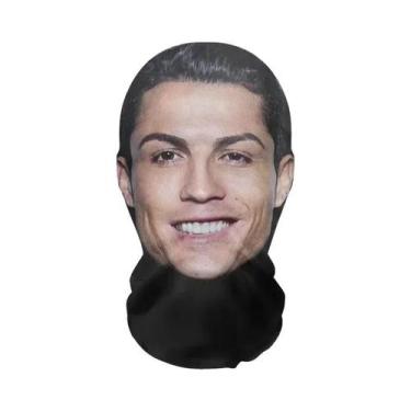 Imagem de Máscara Facial Impressa Em 3D CR7 Messi, Lenço De Cabeça Sem Costura E