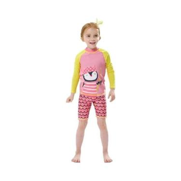 Imagem de Maiô Infantil Com Estampa De Tubarão, Roupa De Banho De 2 Peças Para M