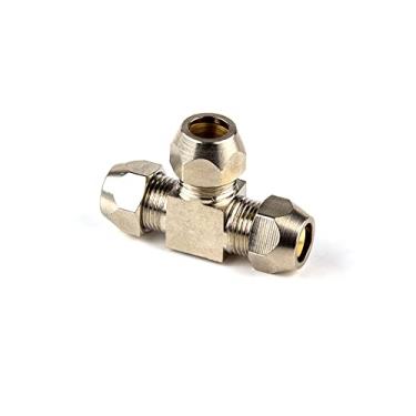 Imagem de 4 6 8 10 12 14 16mm OD Tubo Latão Ferrule Tube Conector de Compressão Óleo Água Adaptador Gás Tipo L em forma de T, T, OD tubo 14mm