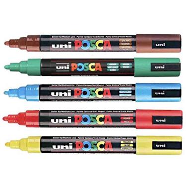 Imagem de Kit Caneta Posca PC-5M Com 5 Unidades