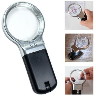 Imagem de Lupa De Mão Com Luz 2 Leds Dobravel 3X1 CBRN01491