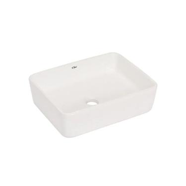 Imagem de Cuba Apoio Fiori Retangular Louça Branca