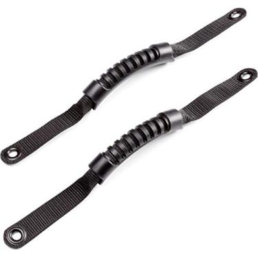 Imagem de WARN 102654 Alças de borracha montadas em gaiola/barra de rolo, preto, 1 par