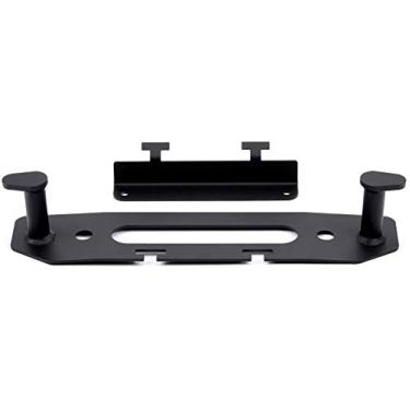 Imagem de WARN Acessório de guincho 102222: suporte de gancho e placa de suporte de guia com suporte de montagem para Jeep Gladiator JT & Wrangler JL, preto