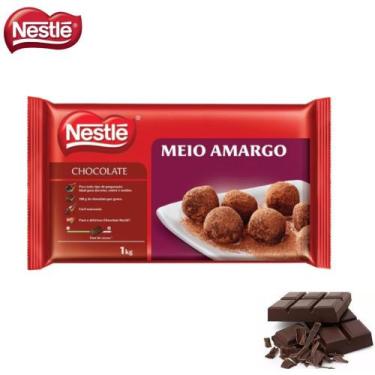 Imagem de Barra De Chocolate Nestlé Meio Amargo 1 Kilo Para Derreter