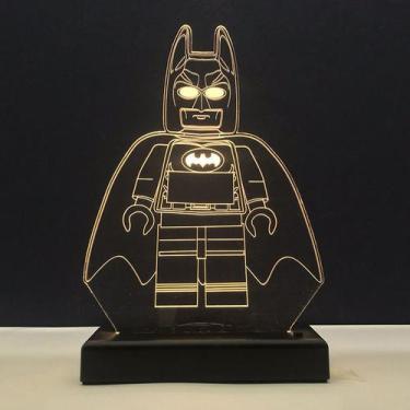 Imagem de Abajur Luminária Led Batman Lego - Tecnotronics