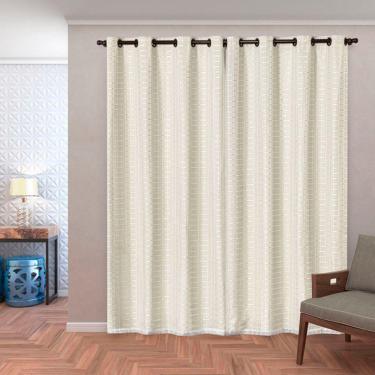 Imagem de Cortina Blackout PVC com Tecido Voil  Xadrez 2,80 m x 2,30 m