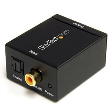 Imagem de Conversor de áudio StarTech.com SPDIF digital coaxial ou Toslink para RCA estéreo - Adaptador de áudio digital, Toslink/Coaxial digital para áudio estéreo RCA, Preto