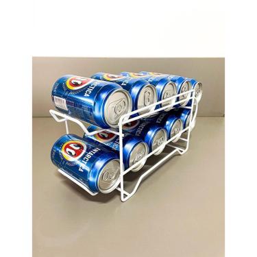 Imagem de Suporte Latas Geladeira Aramado Porta Latinhas 10 Un 350 Ml