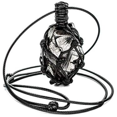 Imagem de Pingente de cristal Shungite Nobre Elite da Wallystone Gems com cordão ajustável (trançado Elite)