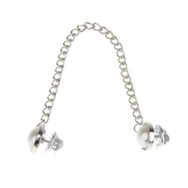 Imagem de SM SunniMix Correntes elegantes de pino de pérola falsa, crachá de lapela com broche de correntes para smoking de terno, Indisponível, não disponível