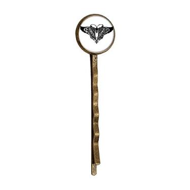 Imagem de Borboleta com contorno de asa de babado retrô metal para cabelo
