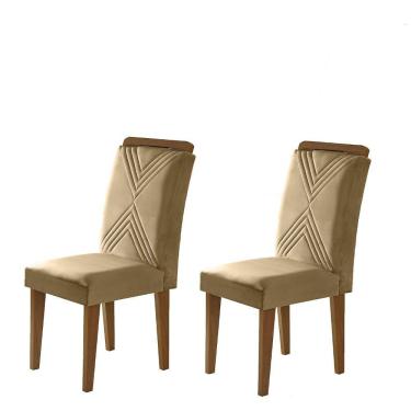 Imagem de Conjunto 2 Cadeira Amsterdã Veludo Creme