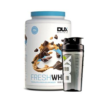 Imagem de Kit Fresh Whey Protein + Coqueteleira - Chocolate e Pasta de Amendoim 900g - 20g de Proteínas por Porção - Suplementos Naturais, Treino Academia, Ganho Muscular Hipertrofia - DUX HUMAN HEALTH