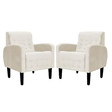 Imagem de Kit 02 Poltronas Decorativa Luiza Para Escritório Veludo Cores - DS Estofados