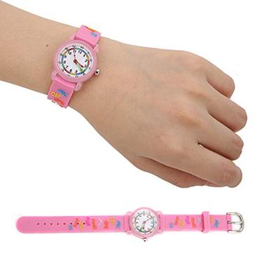 Imagem de Relógio infantil de desenho animado, padrão de letras à prova d'água, relógio de pulso infantil, ferramenta de reconhecimento de tempo para presentes Alfabeto em pó