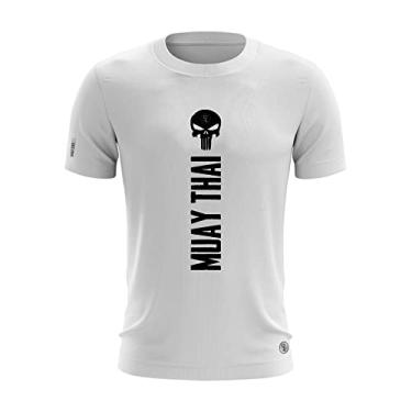 Imagem de Camiseta Academia Shap Life Treino Artes Marciais Muay Thai Cor:Branco;Tamanho:GG