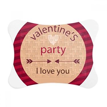 Imagem de Enfeite de quebra-cabeça de coração I Love You Arrows para festa dos namorados