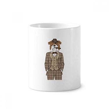Imagem de Lovely Clothes Suporte de caneta com ilustração de aquarela para cães, caneca, suporte de cerâmica, copo lápis