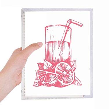 Imagem de Caderno com estampa de ilustração em aquarela Juice, lima, folhas soltas, diário recarregável, papelaria