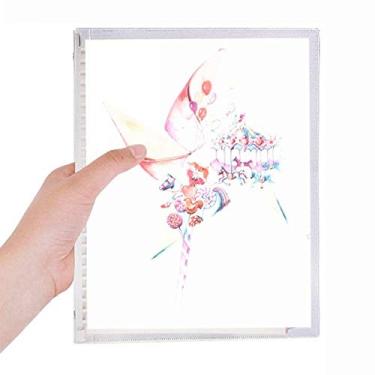 Imagem de Carousel Windmill Lollipop Caderno de pintura em aquarela com folhas soltas diário recarregável