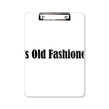 Imagem de The Name of Old Fashioned Cocktail prancheta pasta caderno de anotações placa de apoio A4