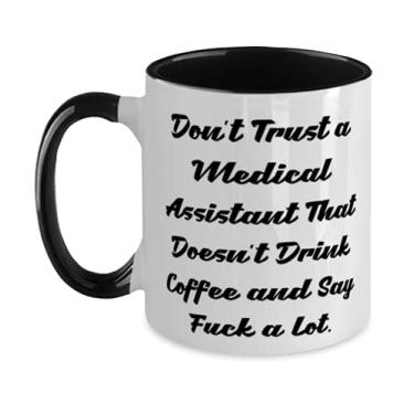 Imagem de Caneca sarcástica de assistente médico em dois tons, 325 ml, não confie em um assistente médico que, presente para amigos, perfeita para colegas de trabalho