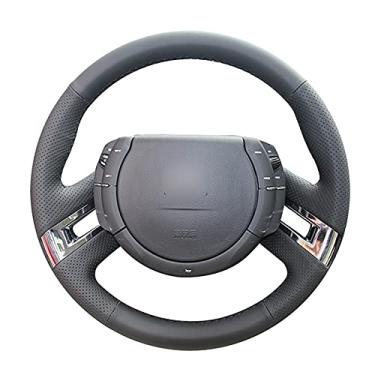 Imagem de Capa de volante de carro confortável antiderrapante costurada à mão preta, Fit For Citroen C4 Picasso 2007 2008 2009 2010 2011 2012 2013