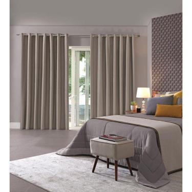 Imagem de Cortina Corta Luz Tecido Milão 5,40X2,50M Areia Bella Janela