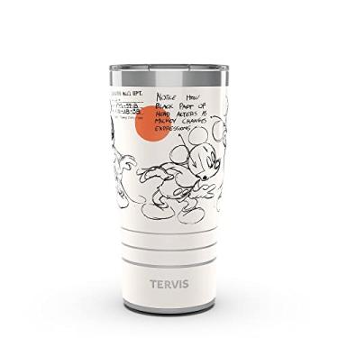 Imagem de Tervis Copo térmico Traveler Disney Mickey Mouse Melody de parede tripla mantém as bebidas frias e quentes, 590 ml, aço inoxidável
