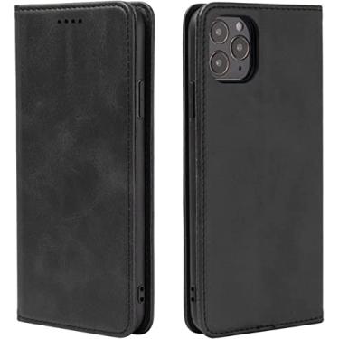 Imagem de DAVNO Capa para iPhone 13/13 Mini/13 Pro/13 Pro Max, Flip Wallet Phone Case Protective Shockproof Cover with Kickstand TPU Shell Card Slots (Cor: Preto, Tamanho: 13 Mini 5,4 polegadas)