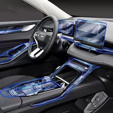 Imagem de LAVIYE Interior do carro console central transparente TPU película protetora Anti-risco Reparação de película Acessórios refit, para GWM Haval H6 2021-2023