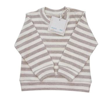 Imagem de Blusa Bebê 100% algodão marrom manga longa Mini.mi Estúdio